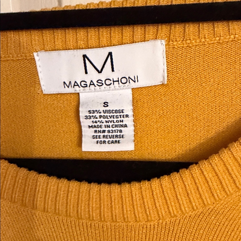 Magaschoni Mustard Knit Top - Picture 2 of 4